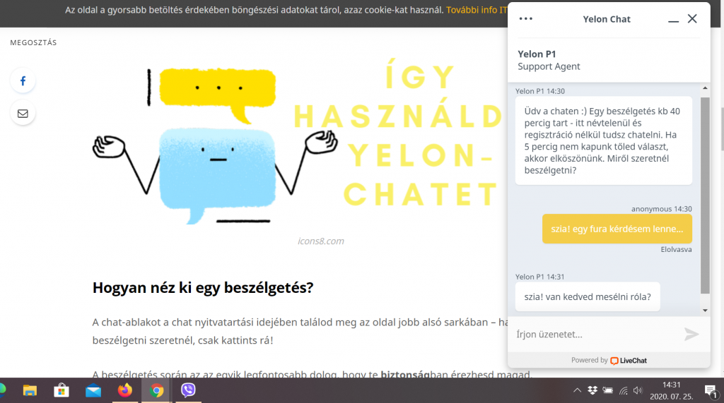 yelon-chat, mit lehet kérdezni